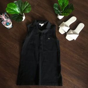 Lacoste Sleeveless Black Polo